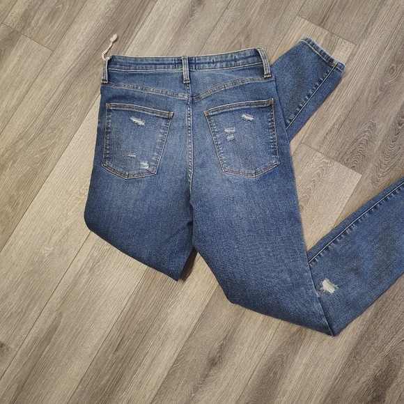 Universal Thread Blue Distressed Skinny Jeans 10L - Picture 2 of 4